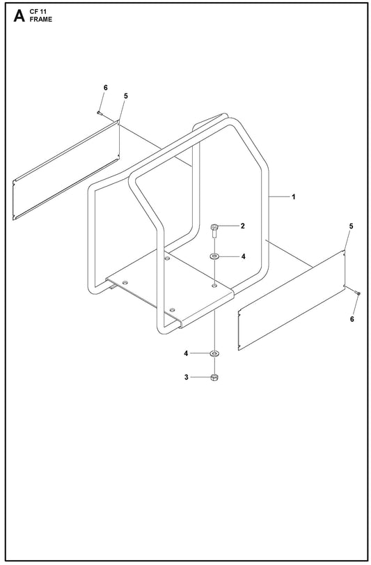 Frame Parts For CF 11 M By Husqvarna