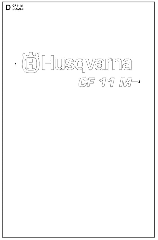 Decals Parts For CF 11 M By Husqvarna