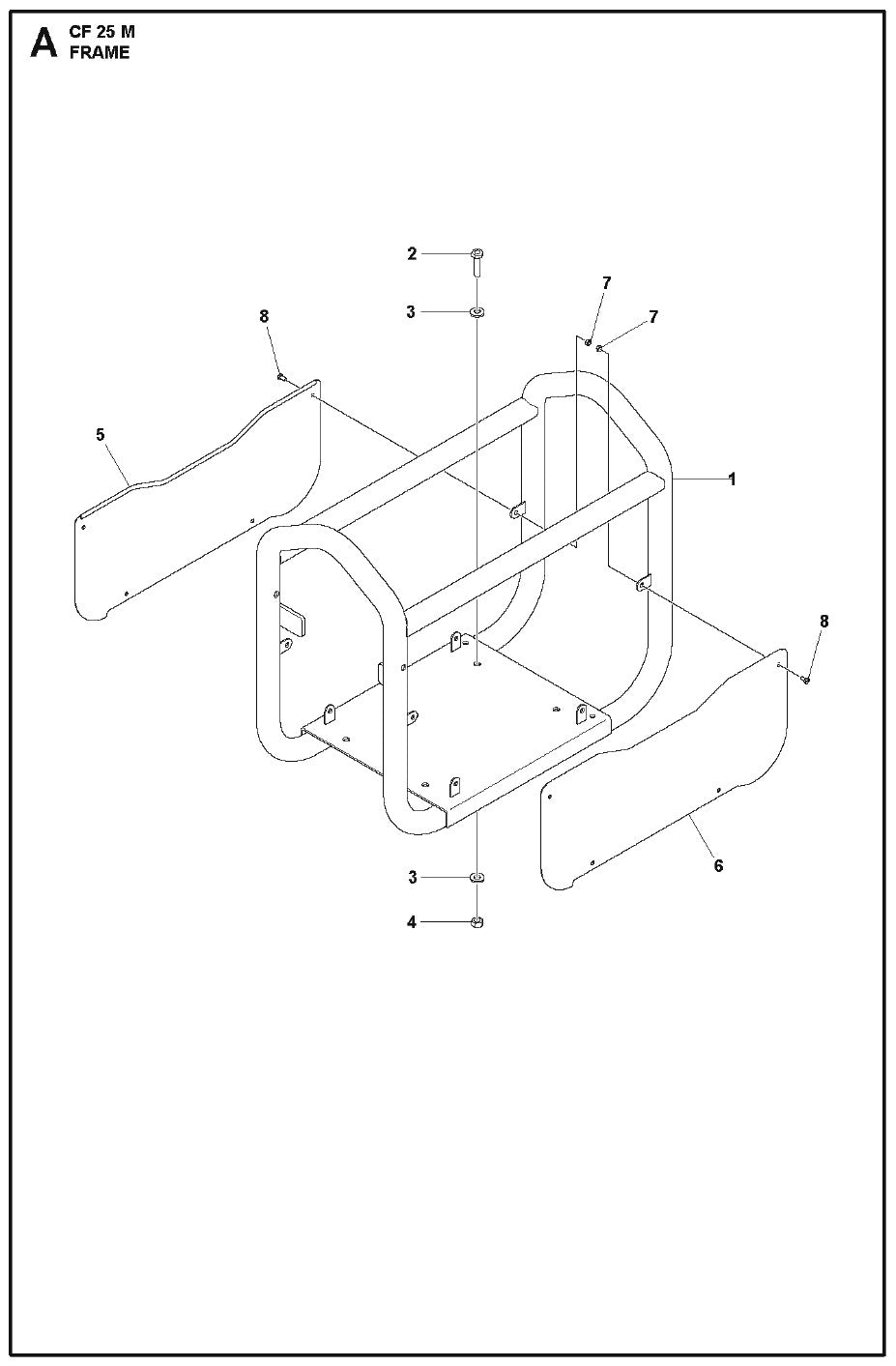 Frame Parts For CF 25 M By Husqvarna
