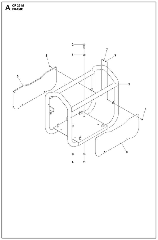 Frame Parts For CF 25 M By Husqvarna