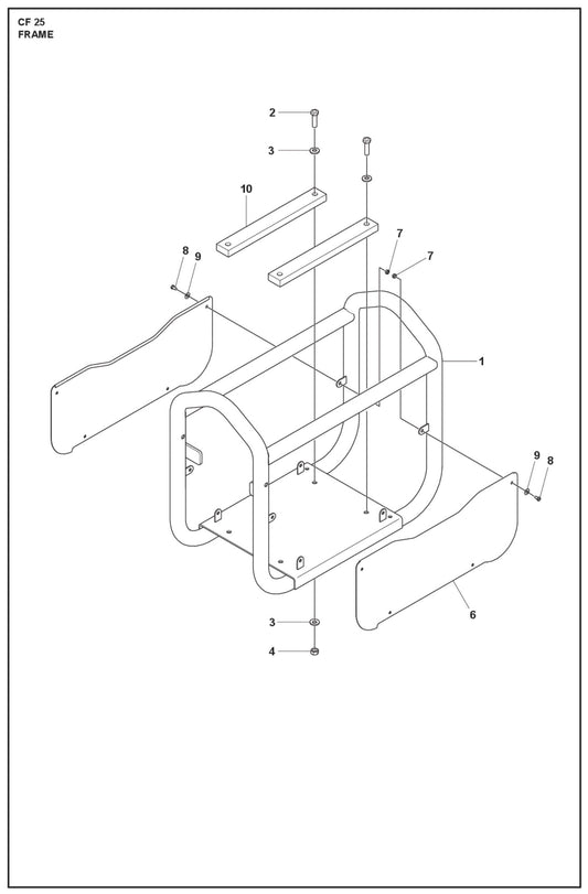 Frame Parts For CF 25 T By Husqvarna	