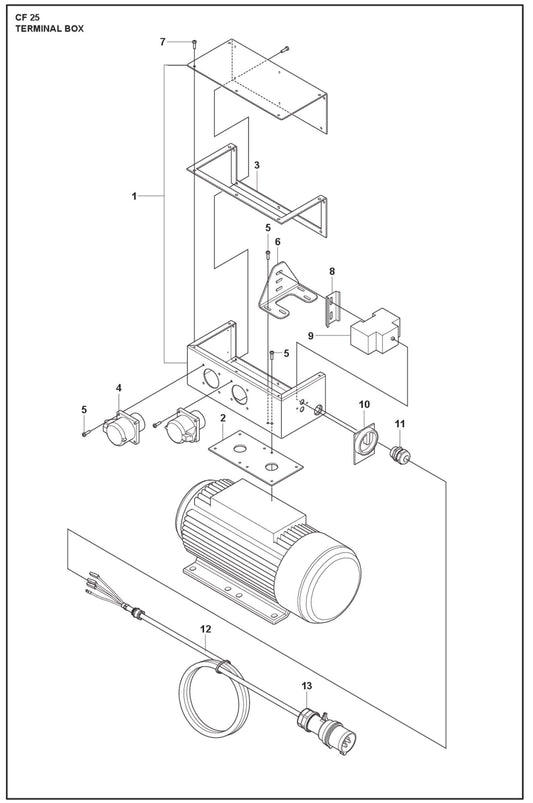 Terminal Box Parts For CF 25 T By Husqvarna