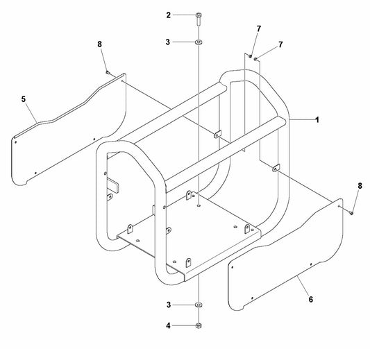 CF 25 M Frame Assembly Parts by Husqvarna
