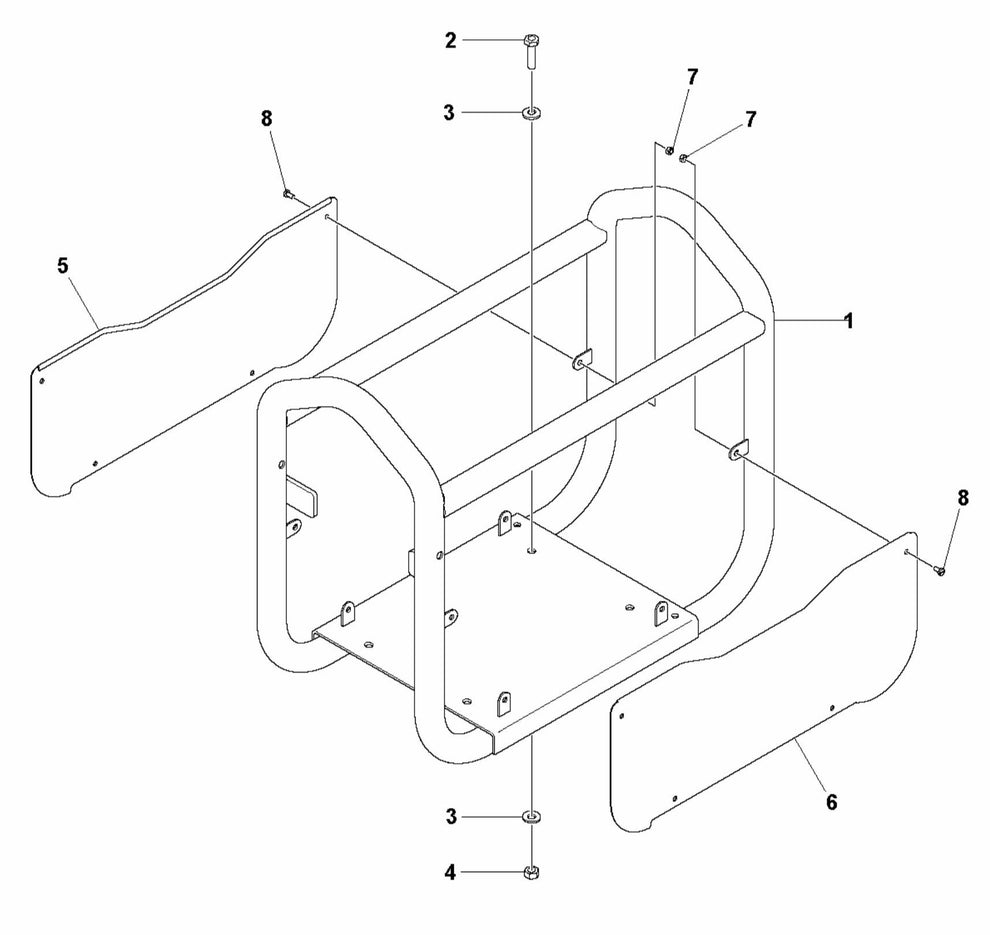 CF 25 M Frame Assembly Parts by Husqvarna
