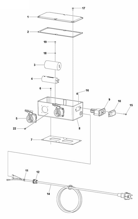 CF 25 M Terminal Box Assembly Parts by Husqvarna