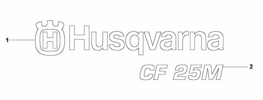 CF 25 M Decals Assembly Parts by Husqvarna