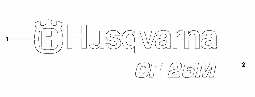CF 25 M Decals Assembly Parts by Husqvarna