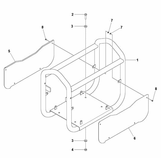 CF 25 T Frame Assembly Parts by Husqvarna