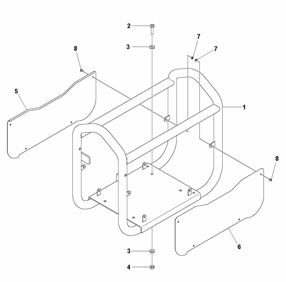 CF 25 T Frame Assembly Parts by Husqvarna