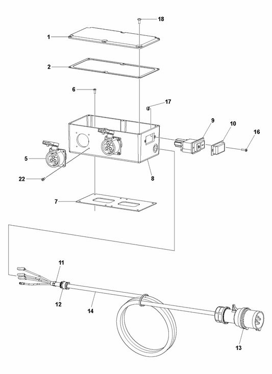 CF 25 T Terminal Box Assembly Parts by Husqvarna