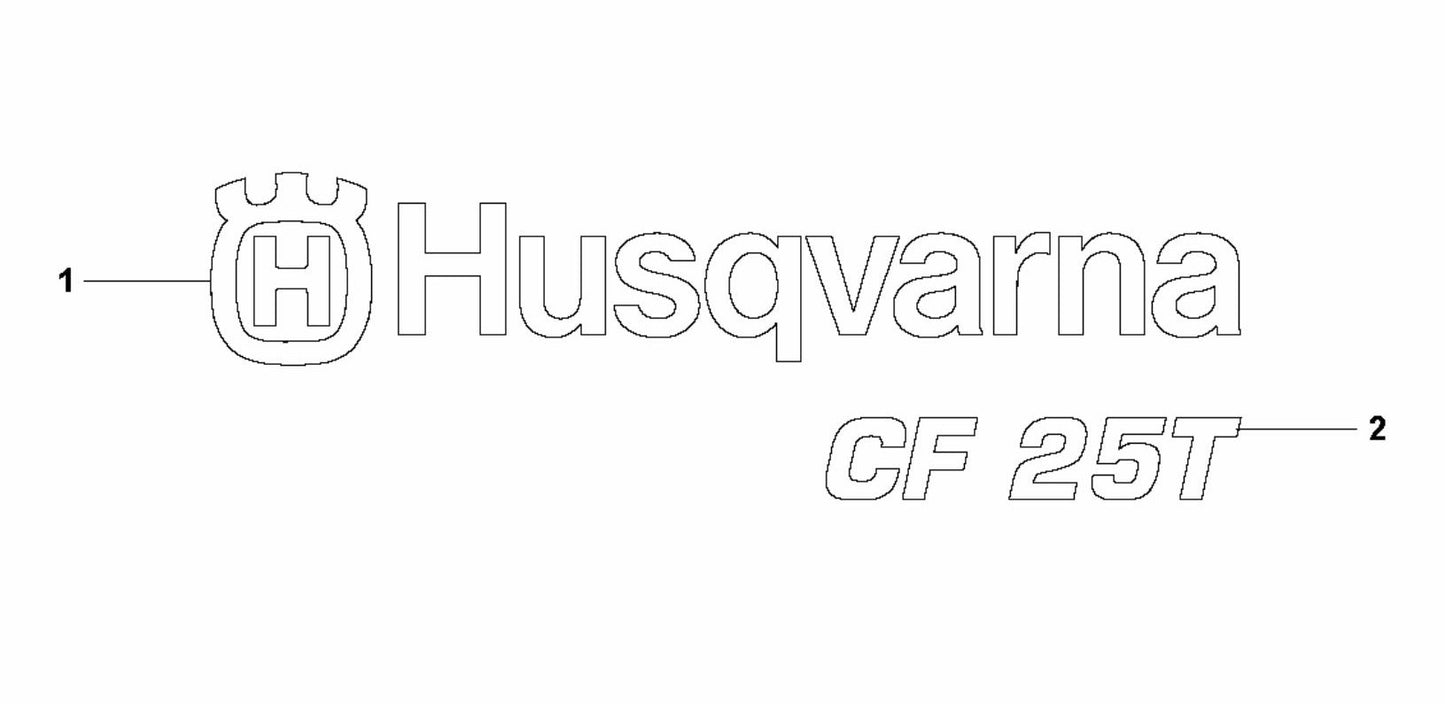 CF 25 T Decals Assembly Parts by Husqvarna