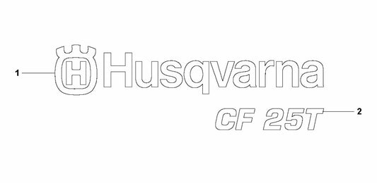 CF 25 T Decals Assembly Parts by Husqvarna
