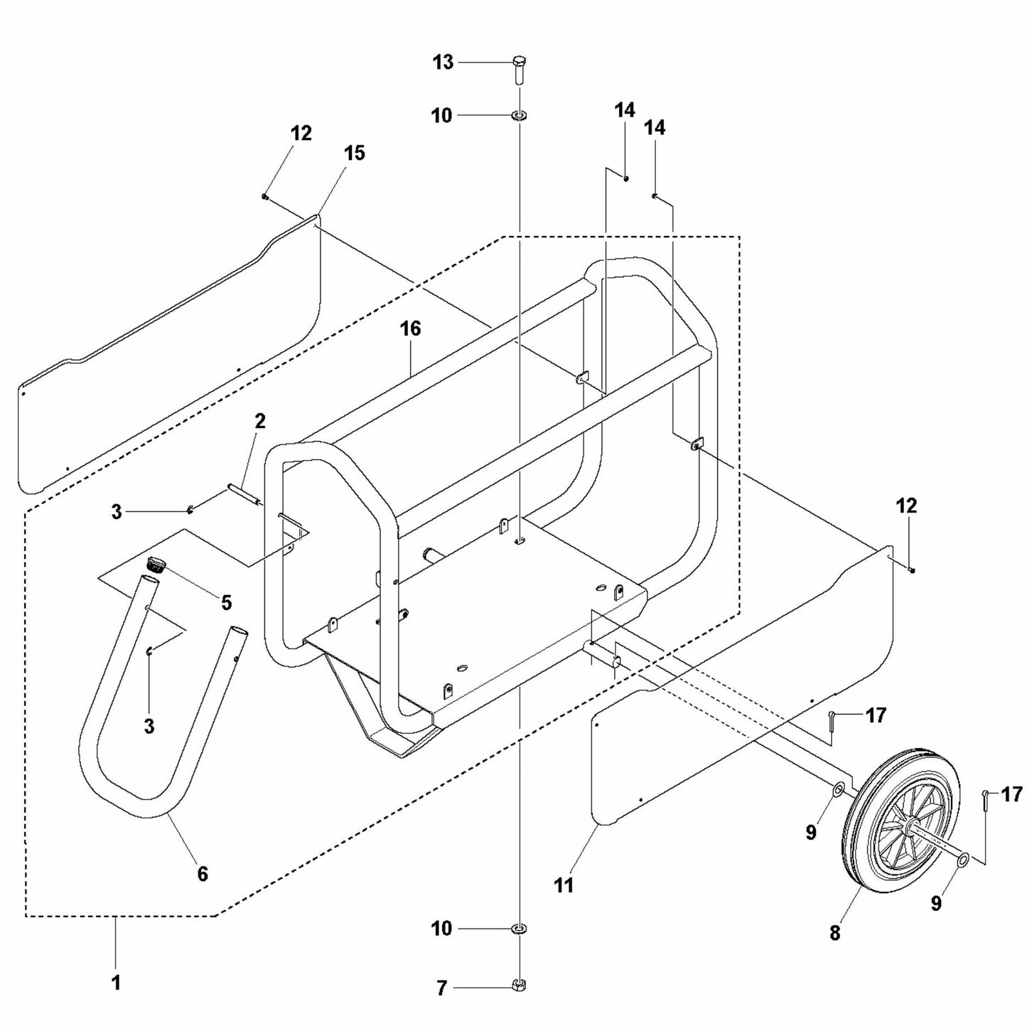CF 67 T Frame Assembly Parts by Husqvarna