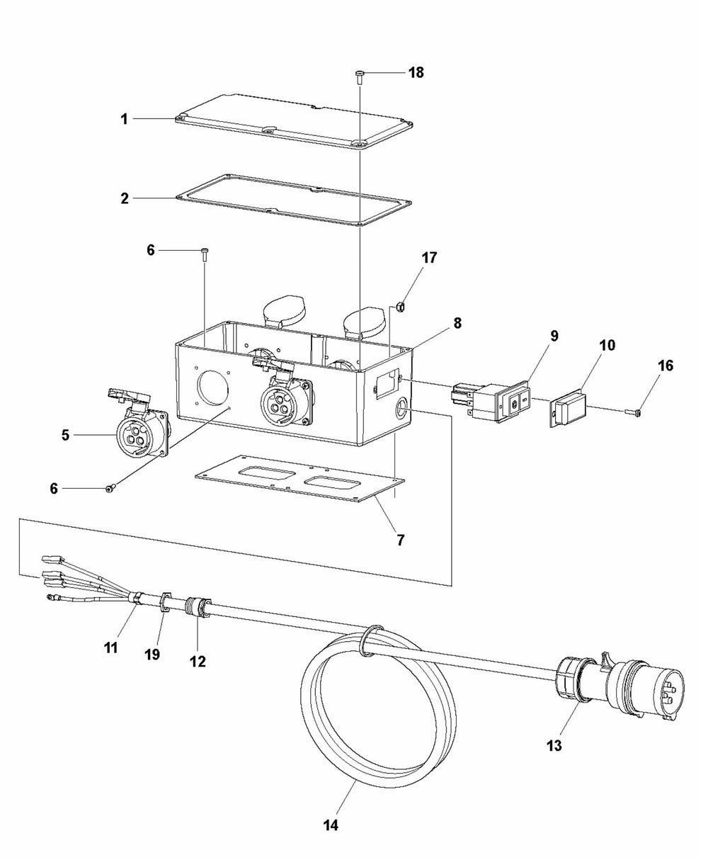 CF 67 T Terminal Box Assembly Parts by Husqvarna