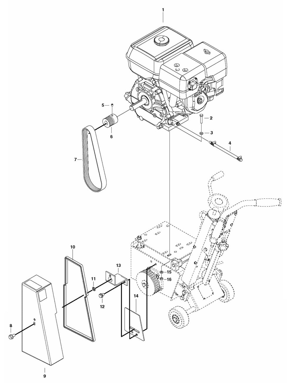 CG200 Engine Assembly-3 Parts by Husqvarna