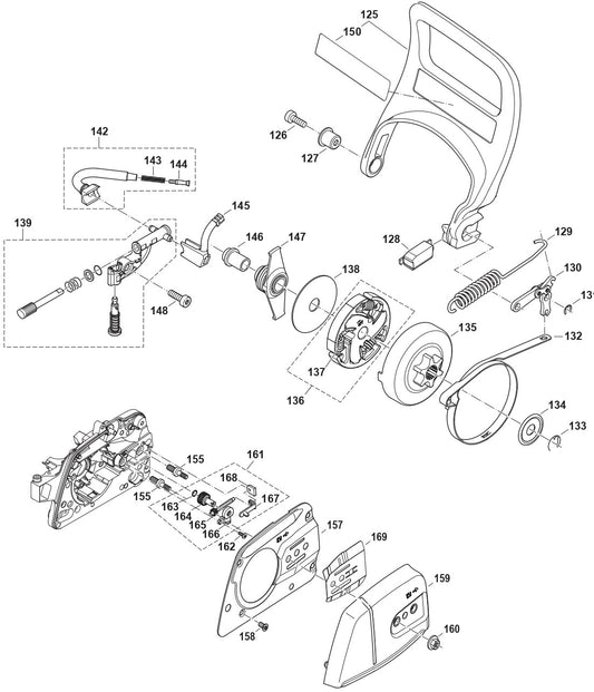 Chain Brake, Clutch, Oil Pump, Tensioner Assembly Parts EA4300FRDB, EA4300F40B Gas Chain Saw Parts by Makita