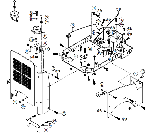 AAAA RX1575- Chassis Front  Assembly Parts By Multiquip