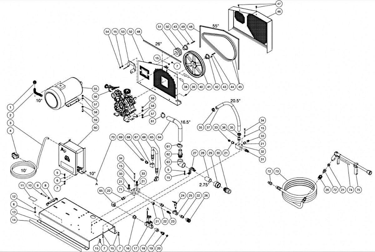 CHV-0525-1ME3 (sn:0-99999999) Frame Assembly Parts by Mi-T-M