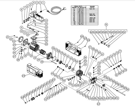 CM-1250-A, CM-1250-C Motor Pump Assembly Parts by MiTM