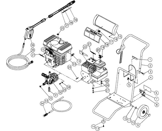 CM-1500-0MBC, CM-1503-1MBC (sn:210143-99999999) Frame assembly Parts by MiTM