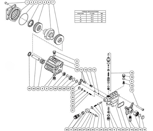 CM-2500-4MHC, CM-3000-0MMB, CM-3000-4MHC (sn:0-10991817), CM-2700-0MLB-C (sn:10817969-10991817), WP-2500-4MHB/4MRB, WP-2700-0MKB, WP-3000-0MHB/0MKB  Pump assembly Parts by MiTM