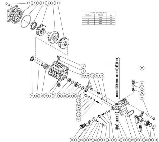 CM-2500-4MHC, CM-2700-0MLB, CM-2700-0MLB-C, CM-3000-0MMB/4MKC/4MHC/4MMC, WP-3000-0MHB/0MKB, WP-2700-4MHB,WP-2500-4MHB/4MRB, (sn:10991818-99999999) Pump assembly Parts by MiTM
