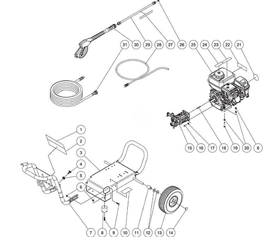 CM-2700-0MLB, CM-2700-0MLB-C (sn:10817969-10991817), CM-3000-0MMB (sn:0-10991817) Frame Assembly Parts by MiTM