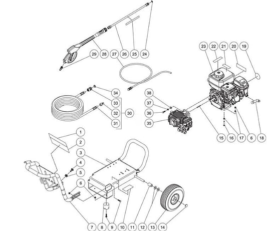 CM-3000-0MLB-C (sn:10845375-99999999) Frame assembly Parts by MiTM