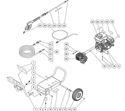 CM-3000-0MLB, CM-3000-0MLB-C, CM-3000-CMLB (sn:10731165-10817968) Frame assembly Parts by MiTM