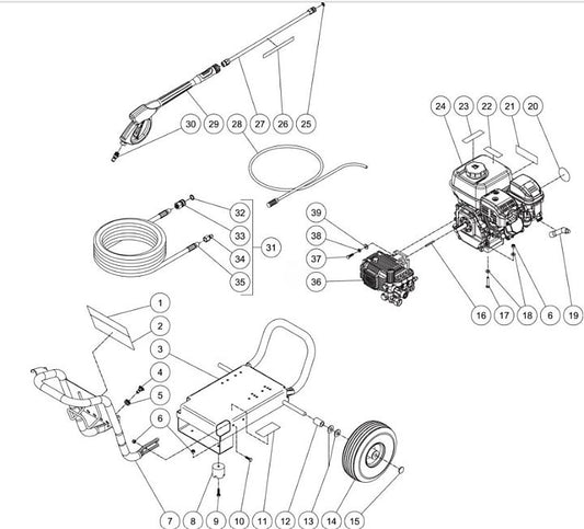 CM-3000-0MLB, CM-3000-0MLB-C, CM-3000-CMLB (sn:10817969-10845374) Frame assembly Parts by MiTM
