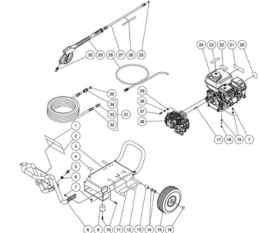 CM-3200-0MMB (sn:10845375-99999999) Frame Assembly Parts by MiTM