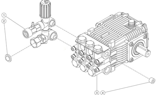 CMB-4004-0MLB (sn:10734404-10820763) Pump Belt Drive Assembly Parts By MiTM