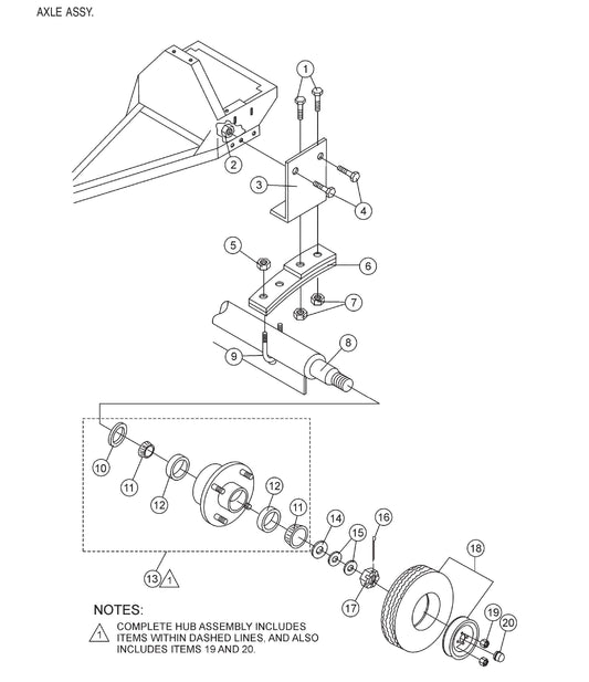 STOW CMS-6S Axle Assembly Parts