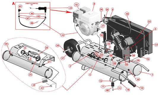Air Compressor Assembly Parts For MAC5501G Air Compressor By Makita