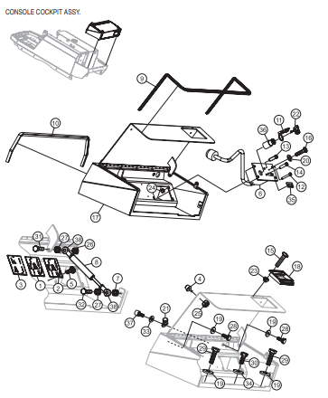 P33/24 HHM-HHMR — Console Cockpit  Assembly Parts By Multiquip