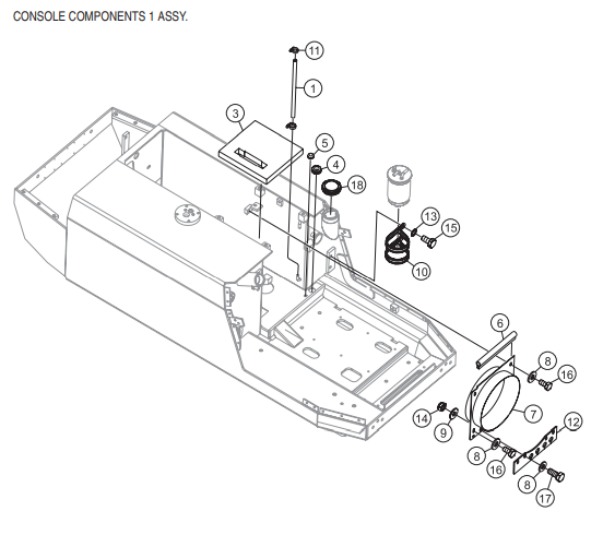 P33/24 HHM-HHMR — Console Components 1 Assembly  Parts By Multiquip