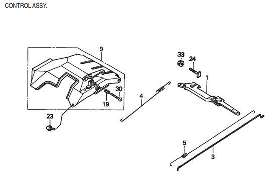 GA6HE-GA6HEA—HONDA GX340K1EDE2 ENGINE—Control Assembly Parts By Multiquip