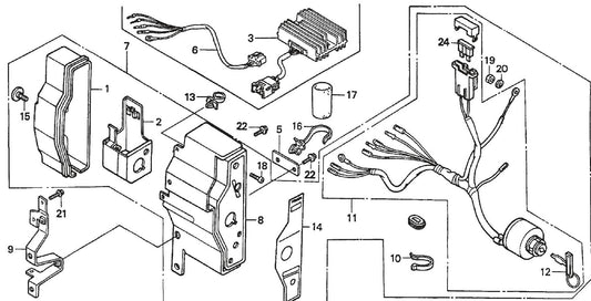 Honda GX620TXF2 Engine Control Box Assembly Parts For SP2 Street Pro Series By Multiquip