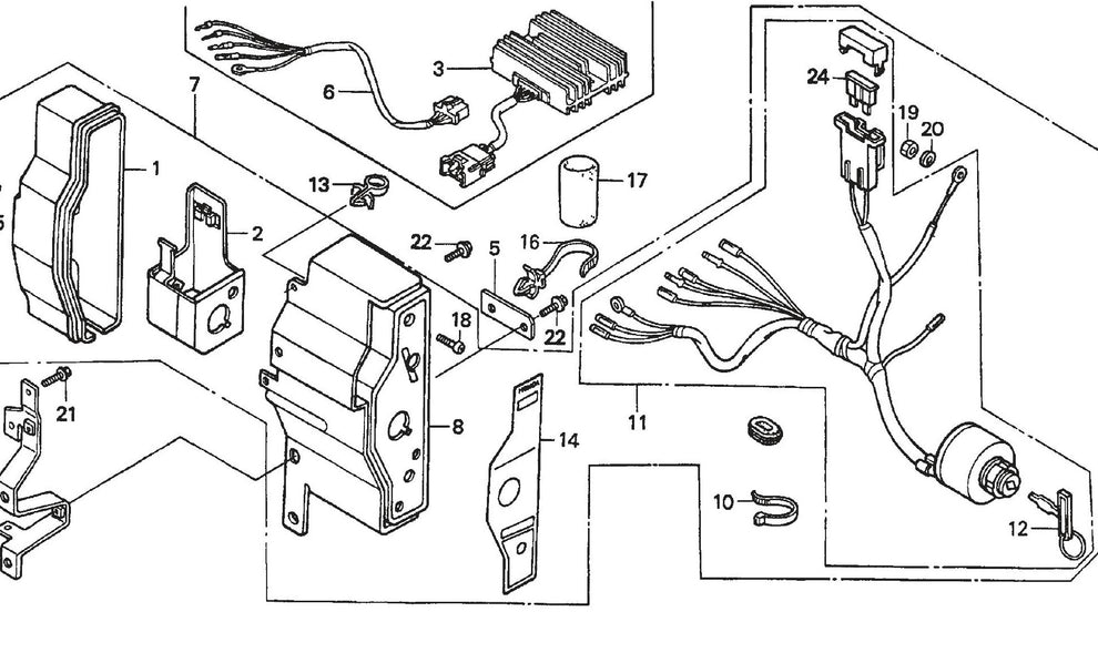 Honda GX620TXF2 Engine Control Box Assembly Parts For SP2 CE13H20 SCE13H20 SCE20H20 By Multiquip