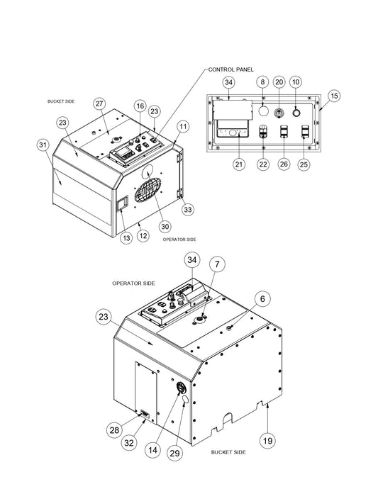 AW16-B Control Cabinet Assembly-1 Parts By Allen Engineering
