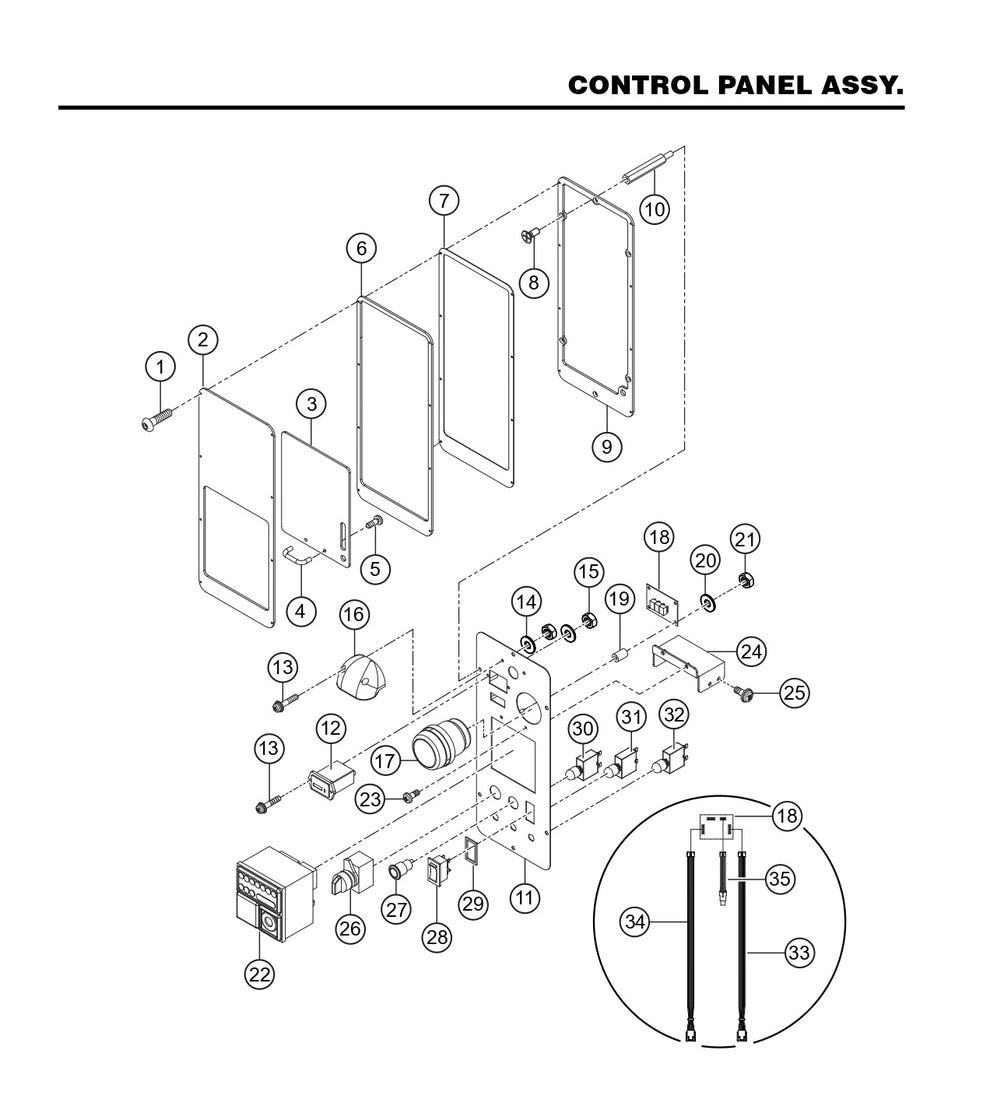 GBX GloBug Lighting System Control Panel Assembly Parts by Multiquip