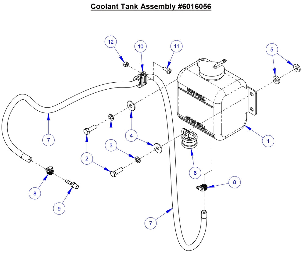 CC9074DK Coolant Tank Assembly Parts