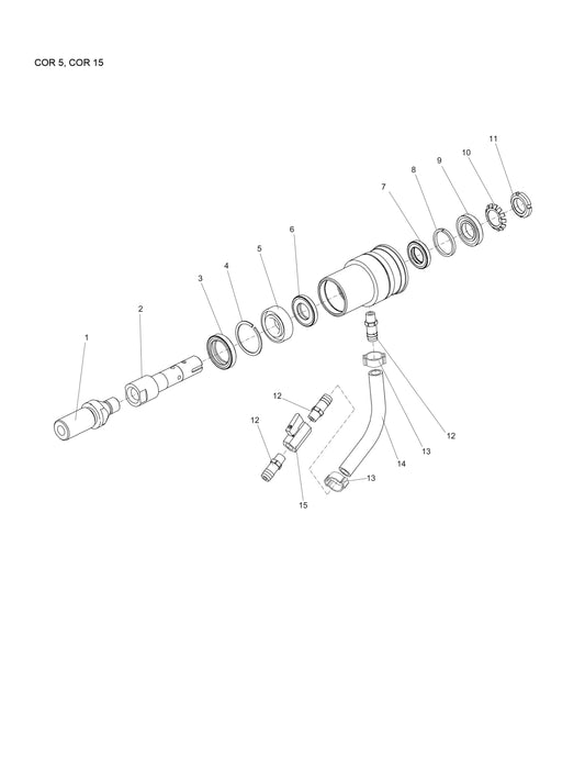 COR 5, COR 15 Hydraulic Post Drivers Parts By Chicago Pneumatics