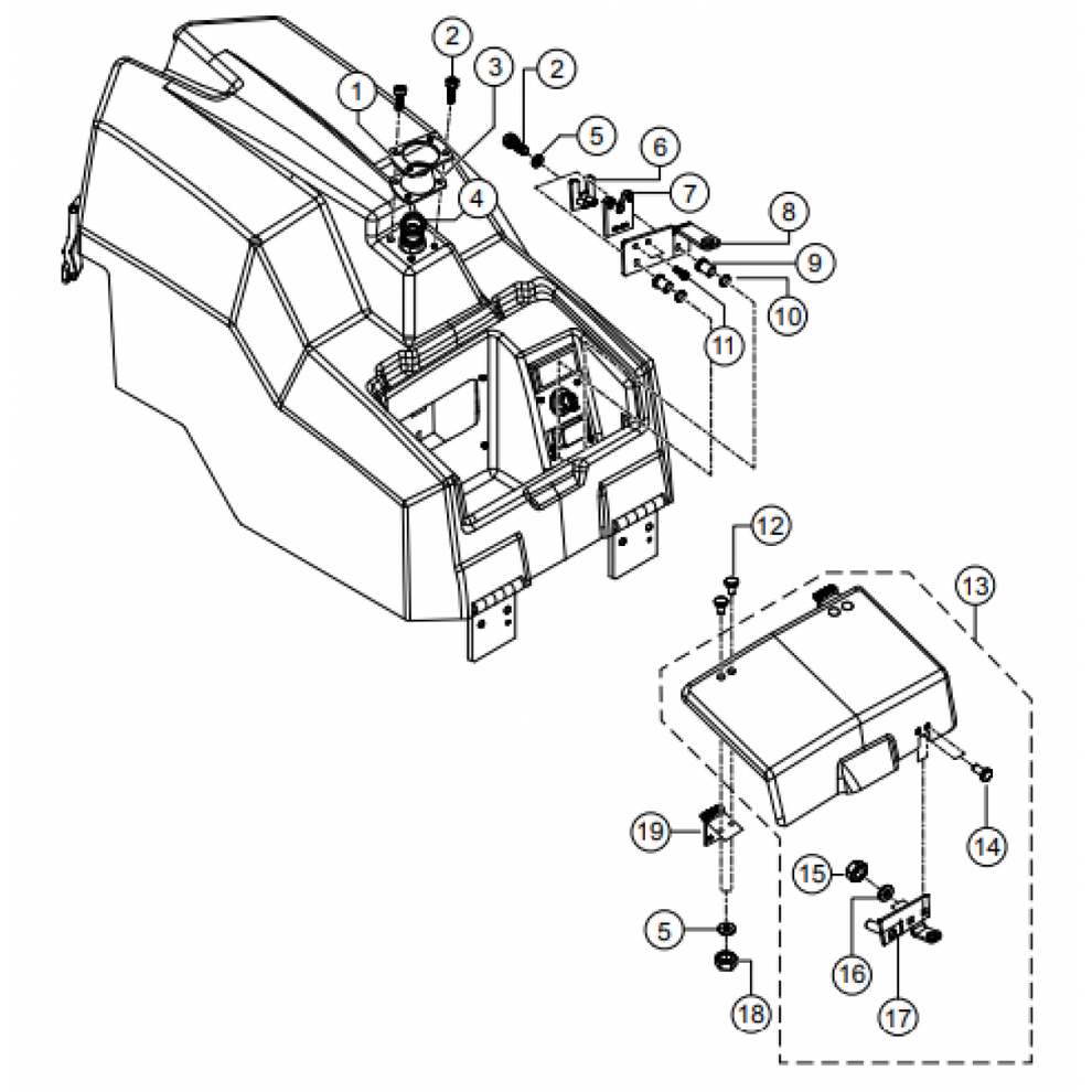 AAAA RX1575- Cover Hood Top Assembly Parts By Multiquip