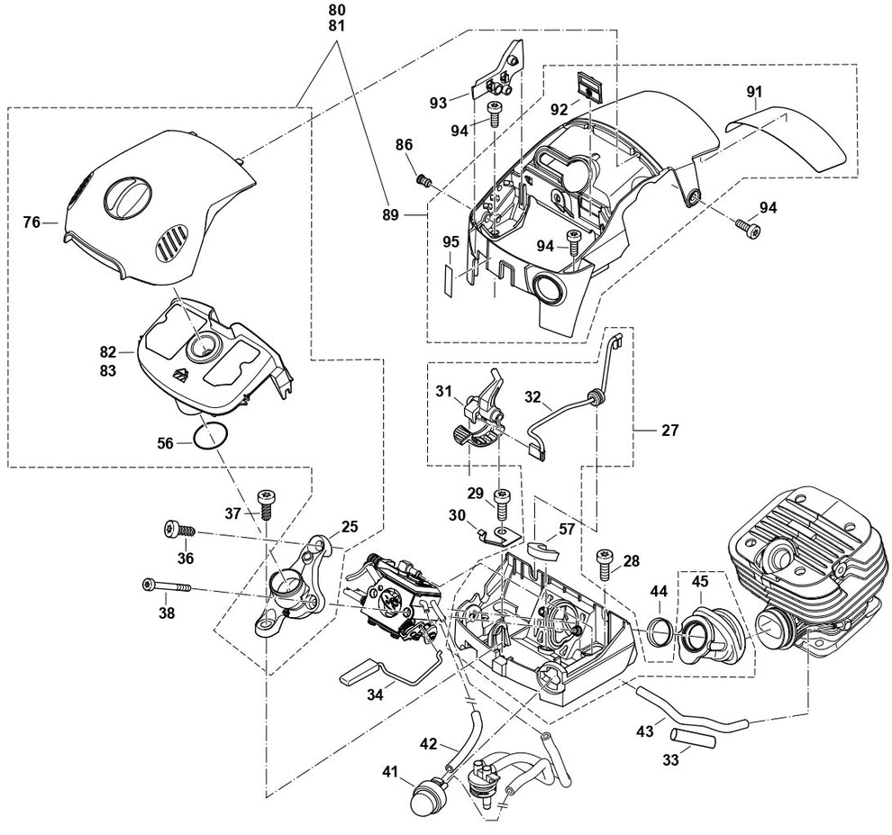 Cover, Air Filter Assembly Parts For EA4300F40B, EA4300FR Gas Chain Saw Parts by Makita