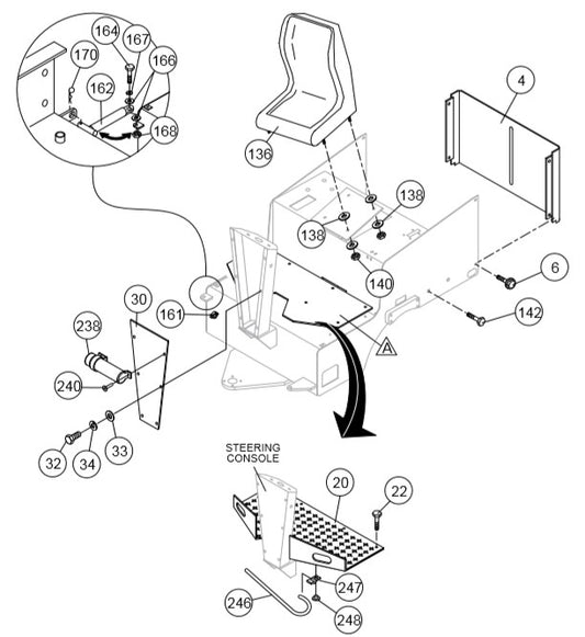 AR13HA-R RIDE-ON ROLLER — Covers And Frame Articulation Lock  Assy. Parts By Multiquip