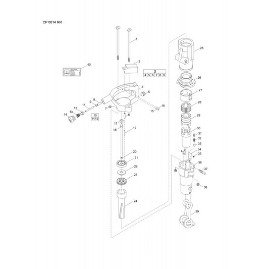CP 0014 RR Rotary Hammer Parts By Chicago Pneumatics