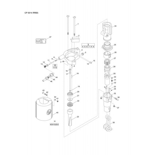 CP 0014 RRBS Rotary Hammer Parts By Chicago Pneumatics