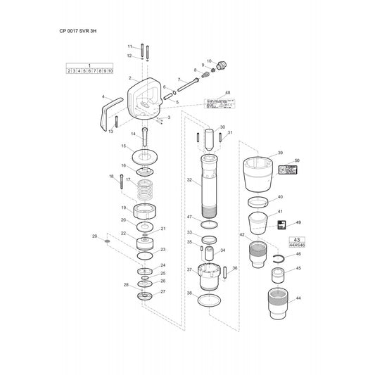 CP 0017 SVR 3H Pneumatic Pick Hammer Parts By By Chicago Pneumatics