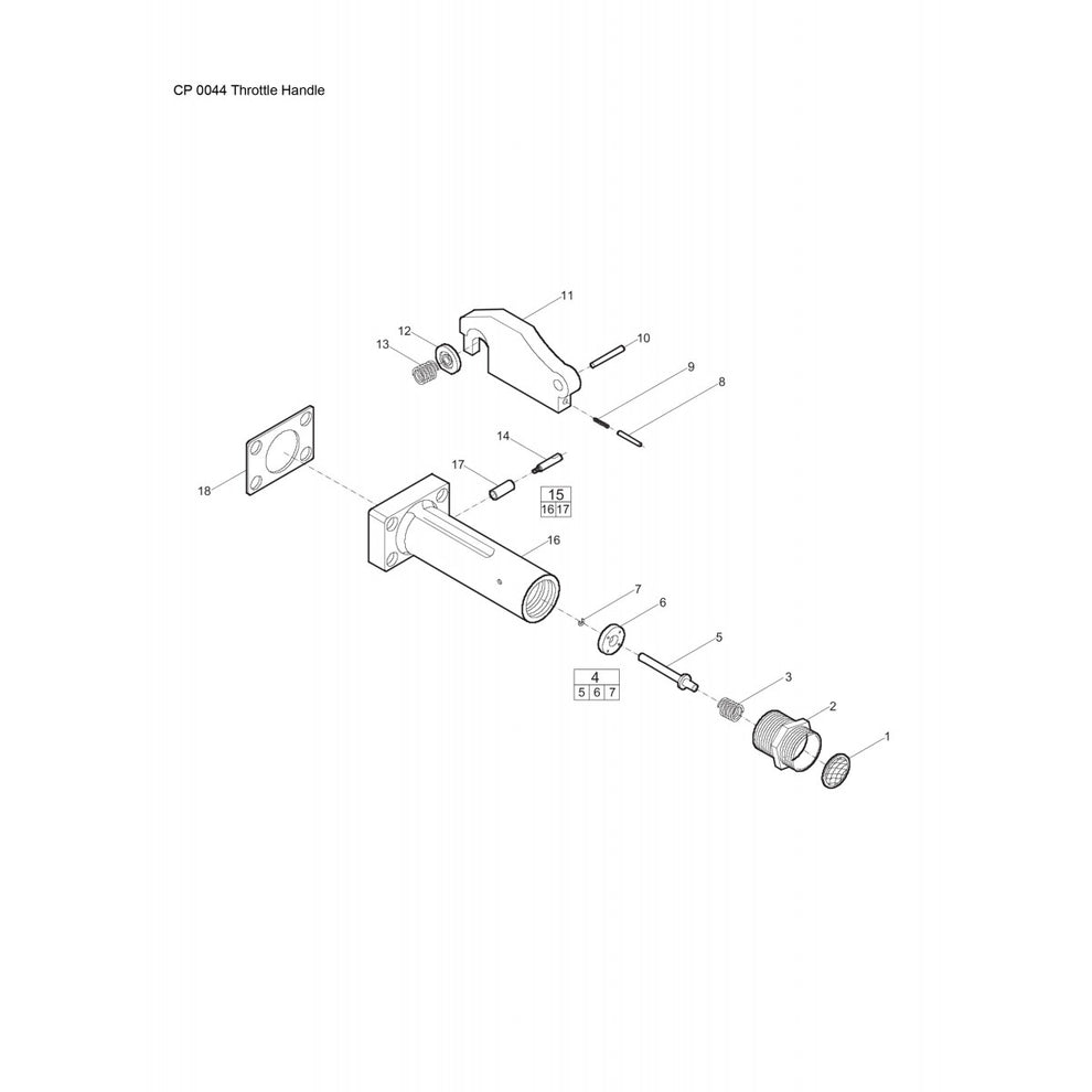 CP 0044 Throttle Handle Parts By Chicago Pneumatics